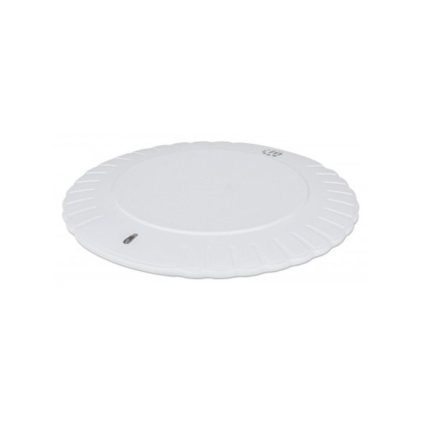 Manhattan Kabelloses Induktionsladegerät 5 W, Qi™-zertifizierter Wireless Charger, sichere Ladung mit 5 W (5 V/1 A), rundes Ladepad, weiß, Indoor, USB, 5 V, 0,5 m, Weiß