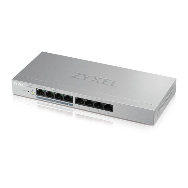 ZyXEL GS1200-8HP v2, Managed, Gigabit Ethernet (10/100/1000), Vollduplex, Power over Ethernet (PoE)