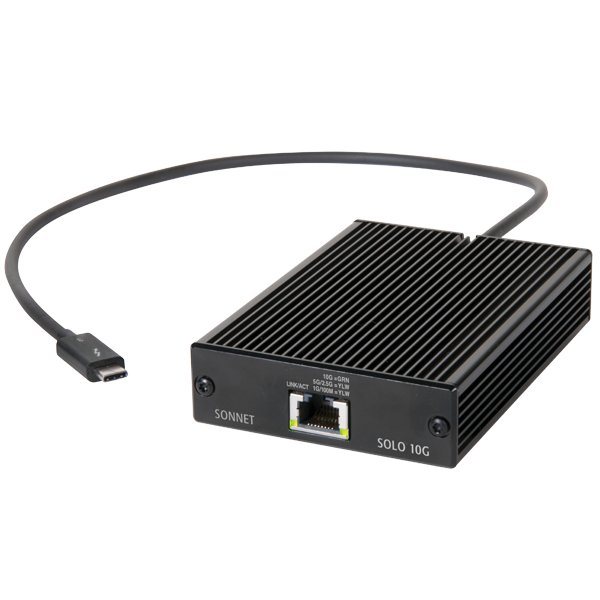 Sonnet SOLO10G-TB3, Kabelgebunden, Thunderbolt 3, Ethernet, 10000 Mbit/s, Schwarz