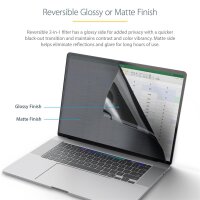 StarTech.com 14" MacBook Pro 21/23 Laptop Sichtschutzfolie, Spionfolie/Blickschutzfolie mit 51% Blaulichtreduktion, Notebook Daten-/Displayschutzfolie mit +/-30 Grad Blickwinkel, Umkehrbare matte/glänzende Seite, 35,6 cm (14"), Laptop, Rahmenloser Blicksc