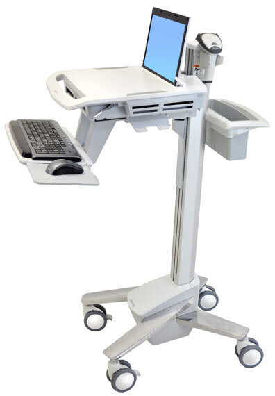 Ergotron StyleView EMR Laptop Cart, Multimedia-Wagen, Weiß, Aluminium, Kunststoff, Laptop, 8,2 kg, 43,9 cm (17.3")