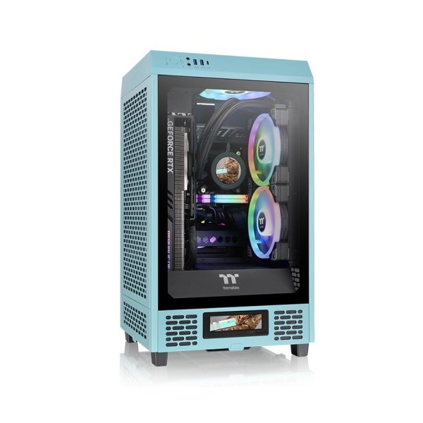 Thermaltake Tower 200, Mini Tower, PC, Türkis, Mini-ITX, Gaming, 20 cm