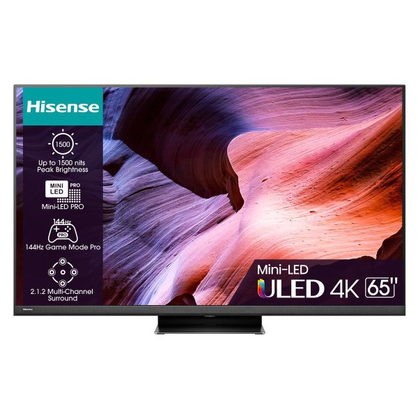 Hisense 65U8KQ, 165,1 cm (65"), 3840 x 2160 Pixel, 4K Ultra HD, LED, WLAN, Schwarz, Grau