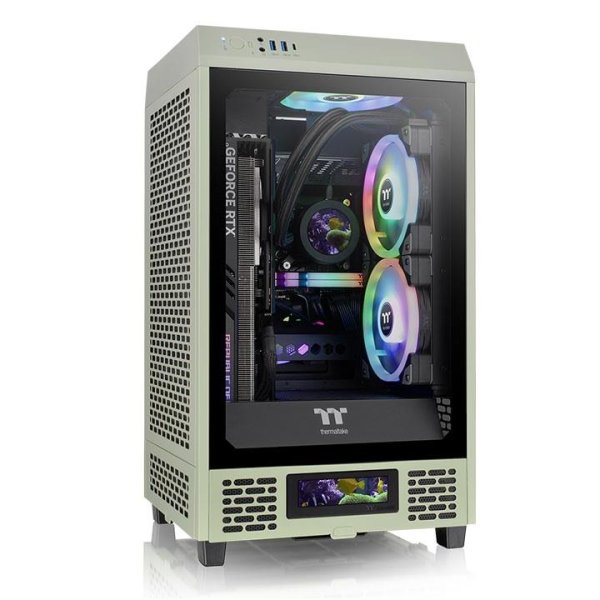 Thermaltake Tower 200, Mini Tower, PC, Grün, Mini-ITX, Gaming, 20 cm