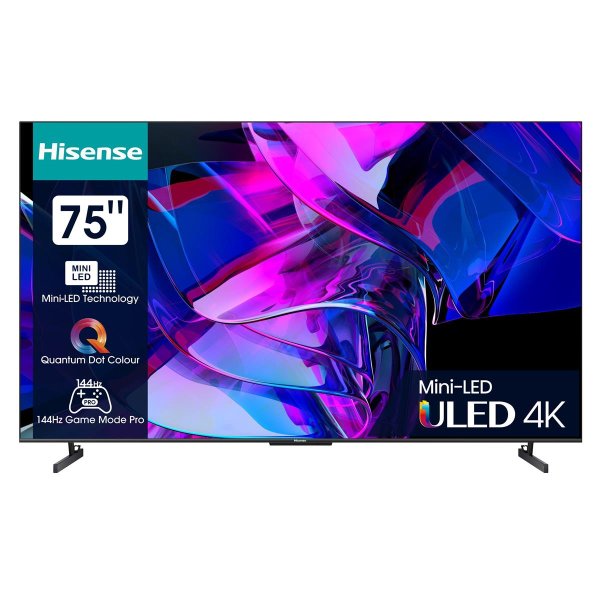 Hisense U7KQ 75U7KQ, 190,5 cm (75"), 3840 x 2160 Pixel, ULED, Smart-TV, WLAN, Anthrazit