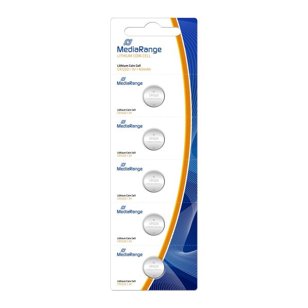 MEDIARANGE MRBAT134, Einwegbatterie, CR1220, Lithium, 3 V, 5 Stück(e), 40 mAh