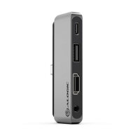 Alogic UCANCHD, USB 2.0 Type-C, 60 W, Schwarz, Grau, 3.5mm, HDMI, USB 3.2 Gen 1 (3.1 Gen 1) Type-A, USB 3.2 Gen 1 (3.1 Gen 1) Type-C, Acrylnitril-Butadien-Styrol (ABS), Aluminium, Gummi, 37 mm