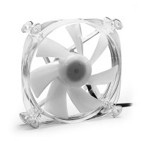 Sharkoon Shark Disc, Ventilator, 12 cm, 1000 RPM, 17,5 dB, 59 m³/h, Transparent