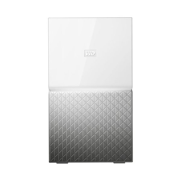 WD MY CLOUD HOME Duo, 6 TB, HDD, 10,100,1000 Mbit/s, Silber, Weiß, 102 mm, 160 mm