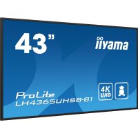 Iiyama LH4365UHSB-B1, Kiosk-Design, 108 cm (42.5"), LED, 3840 x 2160 Pixel, WLAN, 24/7