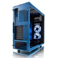 Fractal Design Focus G, Midi Tower, PC, Schwarz, Blau, ATX, ITX, micro ATX, Weiß, Taschenlüfter, Vorderseite