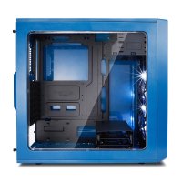 Fractal Design Focus G, Midi Tower, PC, Schwarz, Blau, ATX, ITX, micro ATX, Weiß, Taschenlüfter, Vorderseite