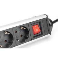 DIGITUS 6-fach Office-Steckdosenleiste mit 3x USB-Anschlüssen