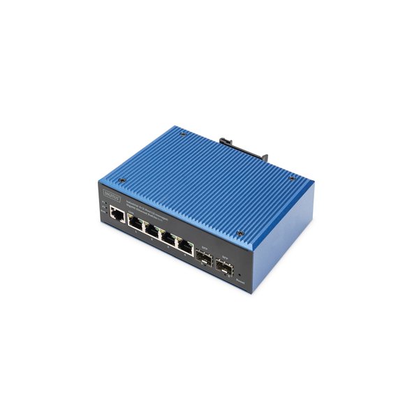 DIGITUS Industrial 4+2-Port L2 managed Gigabit Ethernet PoE Switch