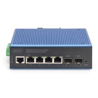 DIGITUS Industrial 4+2-Port L2 managed Gigabit Ethernet PoE Switch