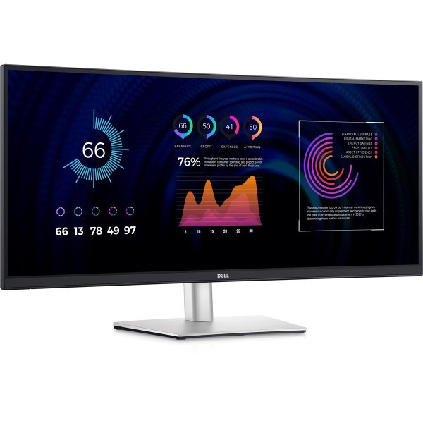 Dell P Series P3424WE, 86,7 cm (34.1"), 3440 x 1440 Pixel, 4K Ultra HD, LCD, 8 ms, Schwarz