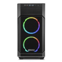 Sharkoon V1000 RGB, Micro Tower, PC, Schwarz, micro ATX,...