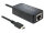 Delock 62642, Kabelgebunden, USB, Ethernet, 1000 Mbit/s, Schwarz