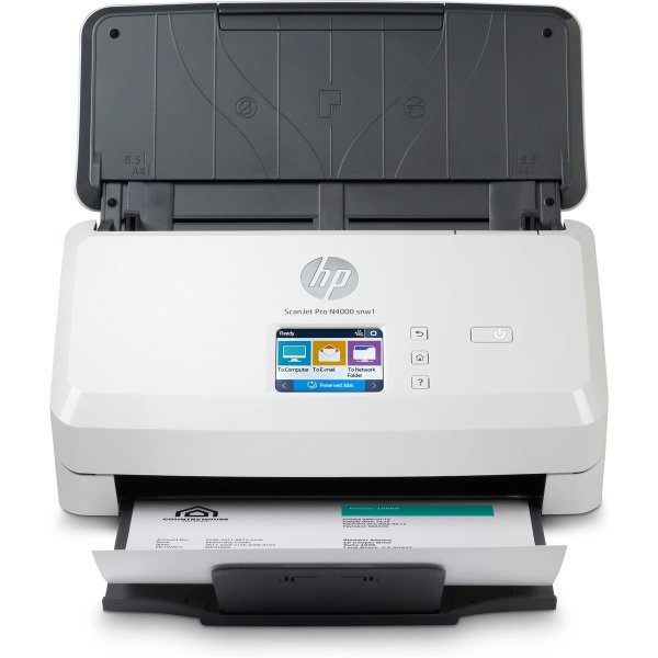 HP Scanjet Pro N4000 snw1 Sheet-feed Scanner, 216 x 3100 mm, 600 x 600 DPI, Scanner mit Vorlageneinzug, Schwarz, Weiß, CMOS CIS, 4000 Seiten