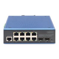 DIGITUS Industrial 8+2-Port L2 managed Gigabit Ethernet PoE Switch