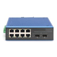 DIGITUS Industrial 8+2 -Port Fast Ethernet PoE Switch