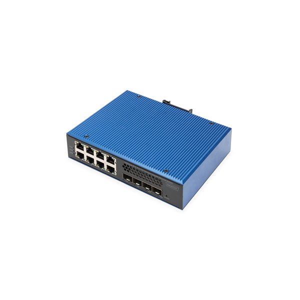 DIGITUS Industrial 8 + 4 10G Uplink Port L3 managed Gigabit Ethernet Switch