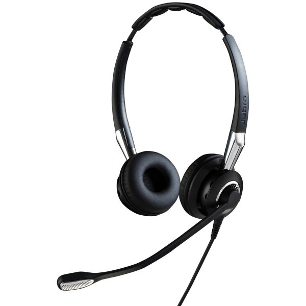 Jabra Biz 2400 II QD Duo UNC, Kabelgebunden, Büro/Callcenter, 77 g, Kopfhörer, Schwarz, Silber