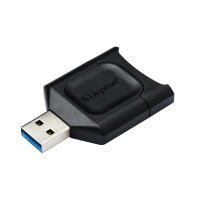 Kingston MobileLite Plus, SD, Schwarz, Windows 10, Windows 8.1, Windows 8, Mac OS X v. 10.10.x+, Linux v.2.6.x+, Chrome OS, USB 3.2 Gen 1 (3.1 Gen 1) Type-A, 0 - 60 °C, -20 - 70 °C