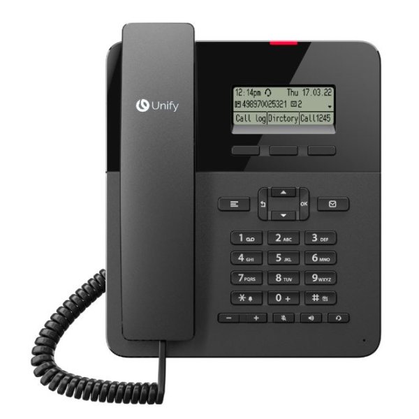 Unify OpenScape Desk Phone CP110, Analoges Telefon, Kabelgebundenes Mobilteil, Freisprecheinrichtung, Schwarz