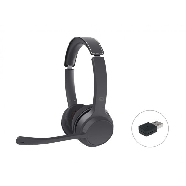 Conceptronic POLONA04BA Bluetooth-Stereo-Headset und USB-Audio-adapter, Verkabelt & Kabellos, Anrufe/Musik, 173 g, Kopfhörer, Schwarz