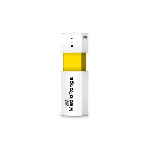 MEDIARANGE MR972, 16 GB, USB Typ-A, 2.0, 12 MB/s, Dia, Weiß, Gelb