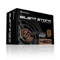 Sharkoon SilentStorm SFX Bronze, 450 W, 100 - 240 V, 50 - 60 Hz, 7 A, +12V,+3.3V,+5V,+5Vsb,-12V, 120 W