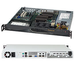 Supermicro SuperChassis 512F-600LB, Rack, Server, Schwarz, ATX, 1U, Heimbüro