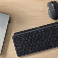 Logitech MX Keys Mini Combo for Business, Kabellos, RF Wireless + Bluetooth, QWERTY, LED, Graphit, Maus enthalten