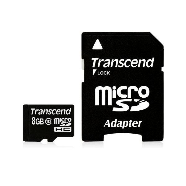 Transcend TS8GUSDHC10, 8 GB, MicroSDHC, Klasse 10, NAND, 90 MB/s, Schwarz