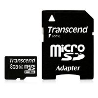 Transcend TS8GUSDHC10, 8 GB, MicroSDHC, Klasse 10, NAND,...