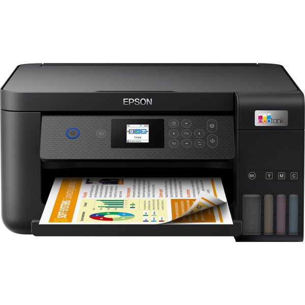 Epson EcoTank ET-2850, Tintenstrahl, Farbdruck, 5760 x 1440 DPI, Farbkopieren, A4, Schwarz