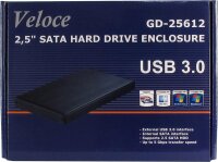 Inter-Tech Veloce GD-25612, 2.5 Zoll, SATA, Serial ATA...