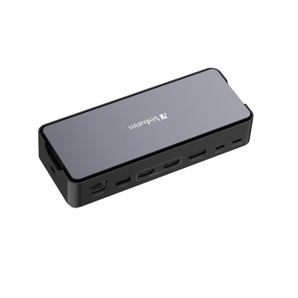 Verbatim CDS-15SSD, Kabelgebunden, USB 3.2 Gen 1 (3.1 Gen 1) Type-C, 100 W, 3,5 mm, 1000 Mbit/s, Schwarz, Grau