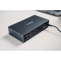 Verbatim CDS-17, Kabelgebunden, USB 3.2 Gen 1 (3.1 Gen 1) Type-C, 100 W, 3,5 mm, 1000 Mbit/s, Schwarz, Grau