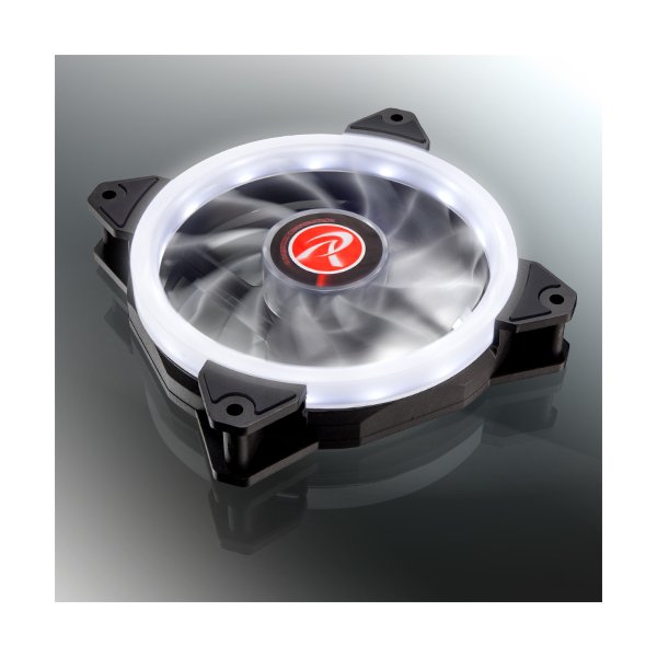 RAIJINTEK IRIS 12 RBW ADD, Ventilator, 12 cm, 400 RPM, 1800 RPM, 28 dB, 35,8 cfm