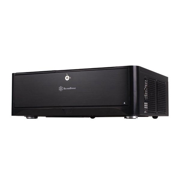 SilverStone GD06B, Desktop, PC, Schwarz, micro ATX, Mini-DTX, Mini-ITX, Aluminium, Kunststoff, SECC, 440 mm