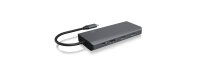 ICY BOX IB-DK4070-CPD, Kabelgebunden, USB 3.2 Gen 1 (3.1 Gen 1) Type-C, 100 W, 1000 Mbit/s, Anthrazit, Schwarz, MicroSDXC, SDXC