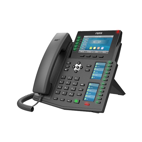 Fanvil X6U, IP-Telefon, Schwarz, Kabelgebundenes Mobilteil, 20 Zeilen, LCD, 10,9 cm (4.3 Zoll)