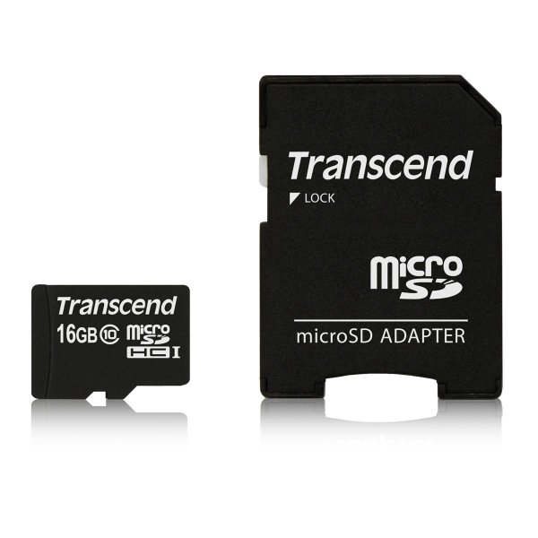 Transcend TS16GUSDHC10, 16 GB, MicroSDHC, Klasse 10, NAND, 90 MB/s, Schwarz