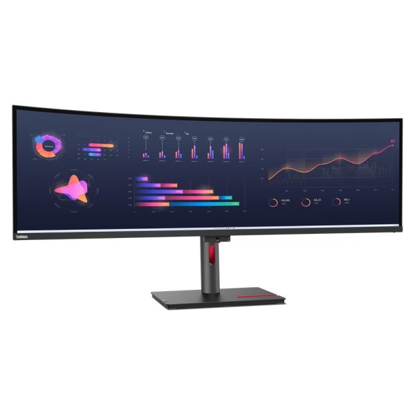 Lenovo ThinkVision P49w-30, 124,5 cm (49"), 5120 x 1440 Pixel, DQHD, LED, 6 ms, Schwarz