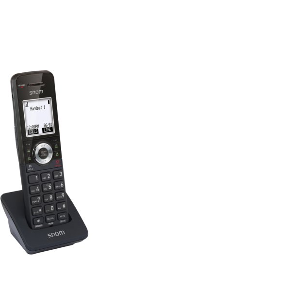 Snom M10 Office Handset, DECT-Telefon, Kabelloses Mobilteil, Freisprecheinrichtung, 1000 Eintragungen, Anrufer-Identifikation, Schwarz