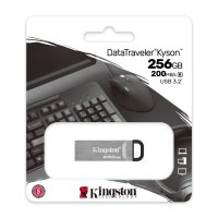 Kingston DataTraveler 256GB Kyson USB-Stick, 256 GB, USB Typ-A, 3.2 Gen 1 (3.1 Gen 1), 200 MB/s, Ohne Deckel, Silber