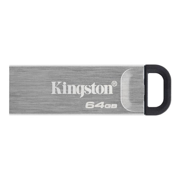 Kingston DataTraveler 64GB Kyson USB-Stick, 64 GB, USB Typ-A, 3.2 Gen 1 (3.1 Gen 1), 200 MB/s, Ohne Deckel, Silber