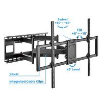 Manhattan 462358, 200 x 200 mm, 900 x 600 mm, -15 - 5°, -60 - 60°, Stahl, Schwarz